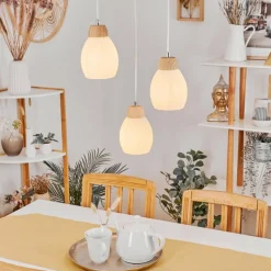 Luminaires Scandinaves-hofstein Suspension Ombucta Écru, 3 lumières