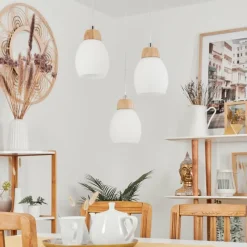 Luminaires Scandinaves-hofstein Suspension Ombucta Écru, 3 lumières