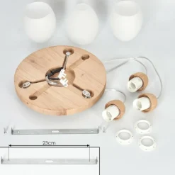 Luminaires Scandinaves-hofstein Suspension Ombucta Écru, 3 lumières