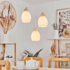 Luminaires Scandinaves-hofstein Suspension Ombucta Écru, 3 lumières