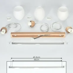 hofstein Suspension Ombucta Écru, 3 lumières