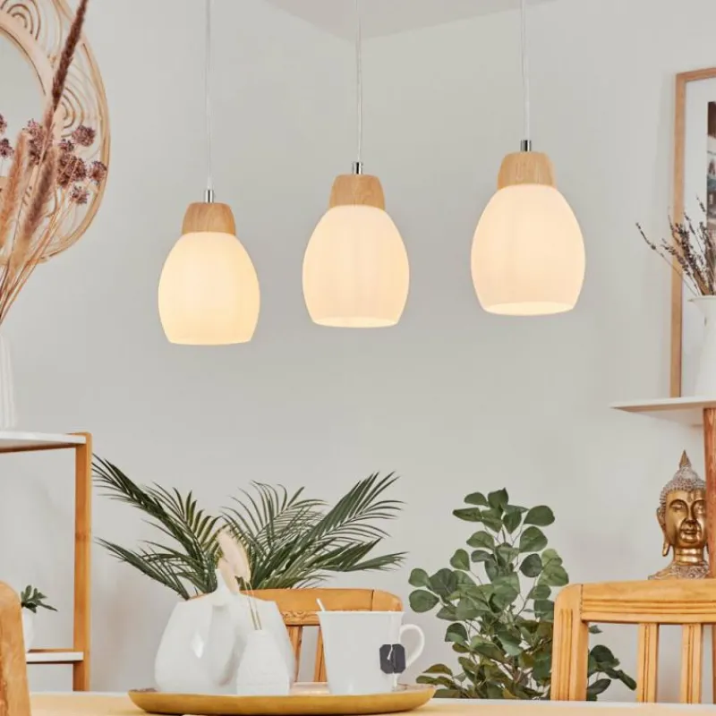 hofstein Suspension Ombucta Écru, 3 lumières