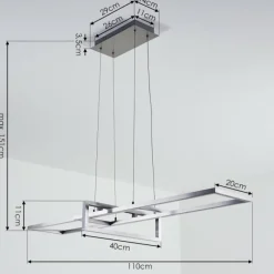 hofstein Suspension Omega LED Argenté, 1 lumière