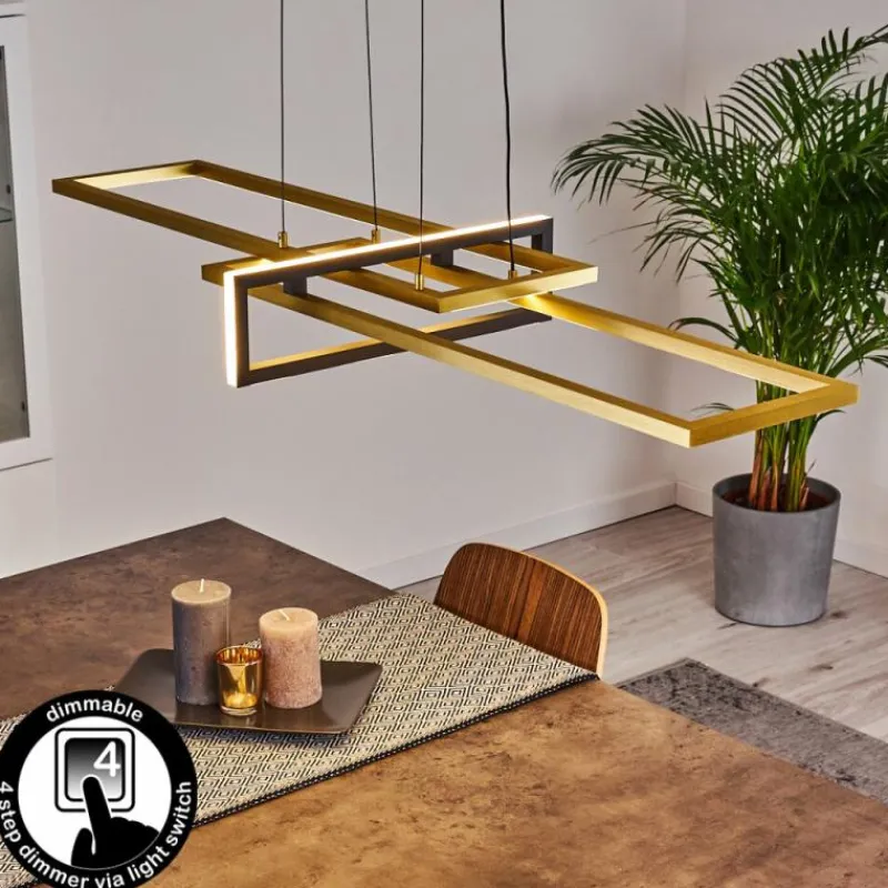 Lampes Art Déco-hofstein Suspension Omega LED Noir, 1 lumière