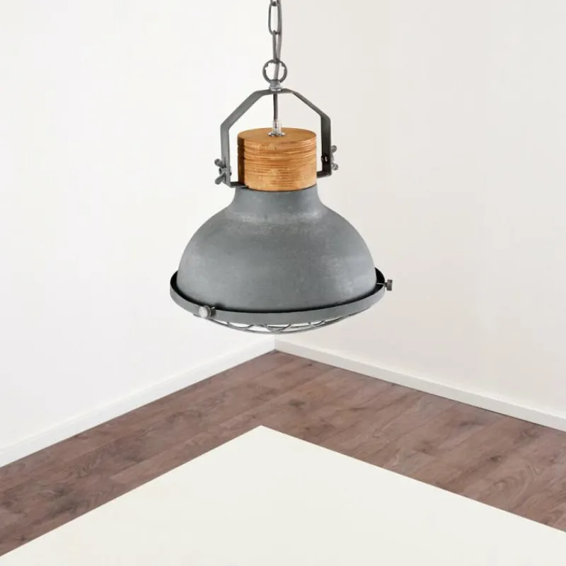 Lampes Industrielles-hofstein Suspension Onsala Gris, Pierre, 1 lumière