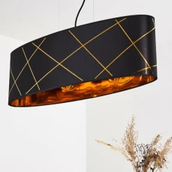 Lampes En Tissu-hofstein Suspension Opatija Noir, 3 lumières