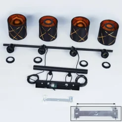 Lampes En Tissu-hofstein Suspension Opatija Noir, 4 lumières