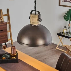 Lampes Industrielles-hofstein Suspension Orny Anthracite, 1 lumière