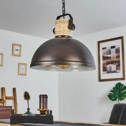 Lampes Industrielles-hofstein Suspension Orny Anthracite, 1 lumière