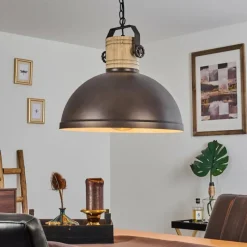Lampes Industrielles-hofstein Suspension Orny Anthracite, 1 lumière