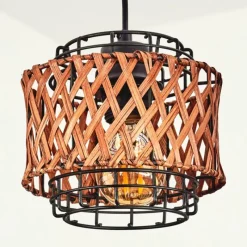 Style Boho-Chic-hofstein Suspension Otta Noir, 3 lumières