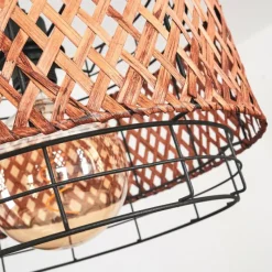 Style Boho-Chic-hofstein Suspension Otta Noir, 1 lumière