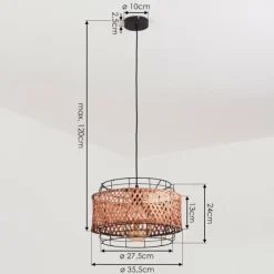 Style Boho-Chic-hofstein Suspension Otta Noir, 1 lumière