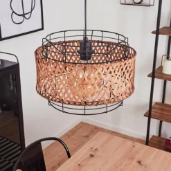 Style Boho-Chic-hofstein Suspension Otta Noir, 1 lumière