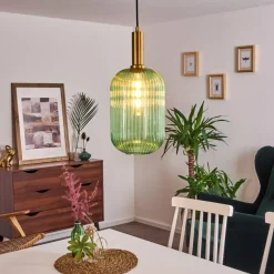 hofstein Suspension Paeni Or, Laiton, Noir, 1 lumière