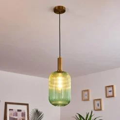 hofstein Suspension Paeni Or, Laiton, Noir, 1 lumière