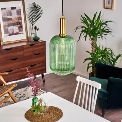 hofstein Suspension Paeni Or, Laiton, Noir, 1 lumière