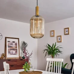 hofstein Suspension Paeni Or, Laiton, Noir, 1 lumière