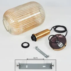 hofstein Suspension Paeni Or, Laiton, Noir, 1 lumière