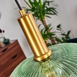 hofstein Suspension Paeni Or, Laiton, Noir, 1 lumière