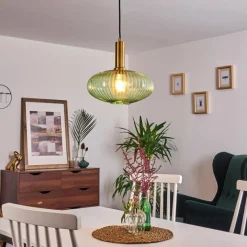 hofstein Suspension Paeni Or, Laiton, Noir, 1 lumière