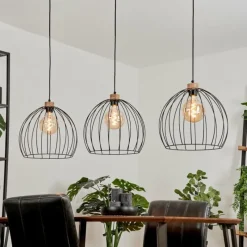 Lampes En Bois-hofstein Suspension Pajalta Écru, 3 lumières