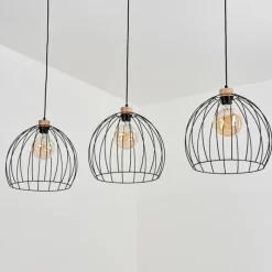 Lampes En Bois-hofstein Suspension Pajalta Écru, 3 lumières
