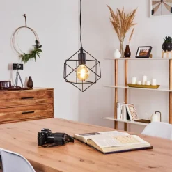 Lampes Vintages & Rétros-hofstein Suspension Pajarito Noir, 1 lumière