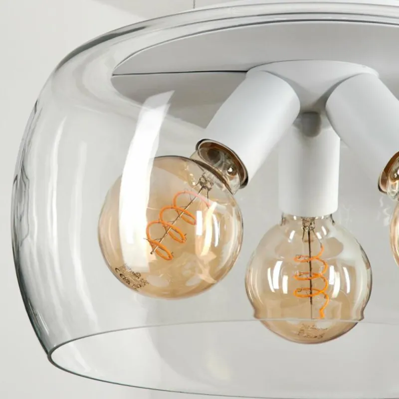 hofstein Suspension Palibatz Blanc, 3 lumières