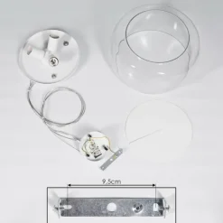 hofstein Suspension Palibatz Blanc, 3 lumières