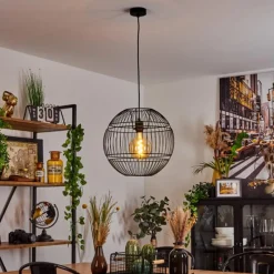 Lampes Industrielles-hofstein Suspension Pampanillo Noir, 1 lumière