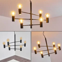 hofstein Suspension Pamunkey Noir, 6 lumières