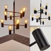 Lampes Vintages & Rétros-hofstein Suspension Pamunkey Noir, 10 lumières