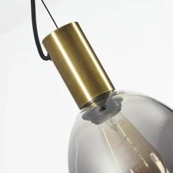 Suspension Verre Fumé-hofstein Suspension Panuhe Laiton, 1 lumière