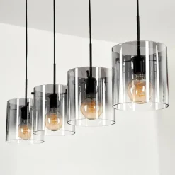 hofstein Suspension Parane Clair, Fumé, 4 lumières