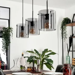 hofstein Suspension Parane Fumé, 3 lumières