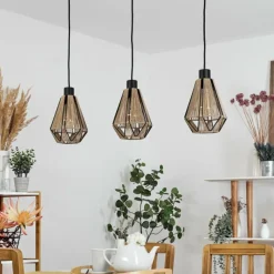 Style Boho-Chic-hofstein Suspension Pardieiro Noir, 3 lumières