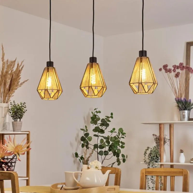 Style Boho-Chic-hofstein Suspension Pardieiro Noir, 3 lumières