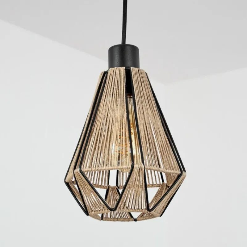 Style Boho-Chic-hofstein Suspension Pardieiro Noir, 1 lumière