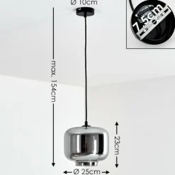 hofstein Suspension Patterson Noir, 1 lumière