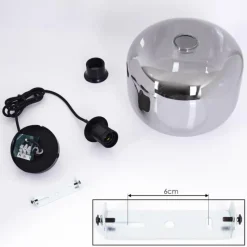 hofstein Suspension Patterson Noir, 1 lumière