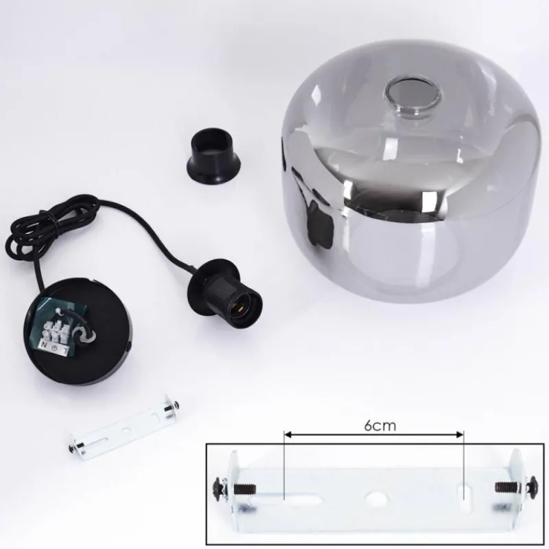 hofstein Suspension Patterson Noir, 1 lumière