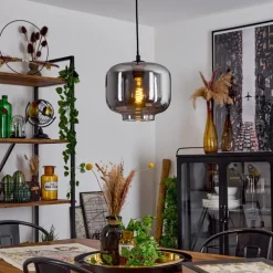 hofstein Suspension Patterson Noir, 1 lumière