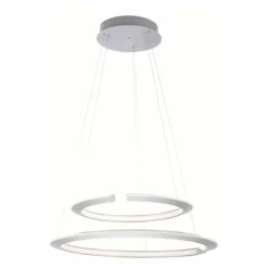 Luminaires Paul Neuhaus Suspension Paul Neuhaus ALESSA LED Argenté, 2 lumières, Télécommandes* Éclairage Led