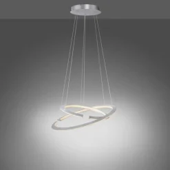 Luminaires Paul Neuhaus Suspension Paul Neuhaus ALESSA LED Argenté, 2 lumières, Télécommandes* Éclairage Led