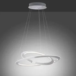 Luminaires Paul Neuhaus Suspension Paul Neuhaus ALESSA LED Argenté, 2 lumières, Télécommandes* Éclairage Led