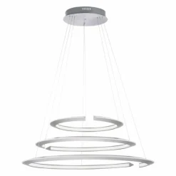 Luminaires Paul Neuhaus Suspension Paul Neuhaus ALESSA LED Argenté, 3 lumières, Télécommandes* Suspensions