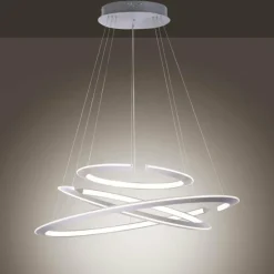 Luminaires Paul Neuhaus Suspension Paul Neuhaus ALESSA LED Argenté, 3 lumières, Télécommandes* Suspensions