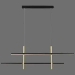 Lampes Dorées-Luminaires Paul Neuhaus Suspension Paul Neuhaus BARRA LED Or, Noir, 1 lumière