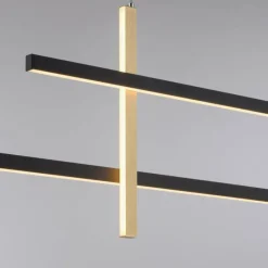 Lampes Dorées-Luminaires Paul Neuhaus Suspension Paul Neuhaus BARRA LED Or, Noir, 1 lumière